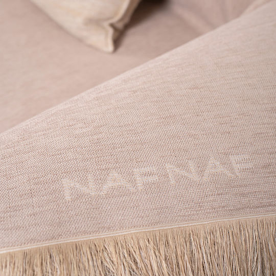 Dreisitzer-Sofawurfdecke 180x300 Naf-naf Highline Dunkelbeige 358-135