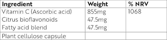 Viridian Extra C Vitamin C 30 Capsules