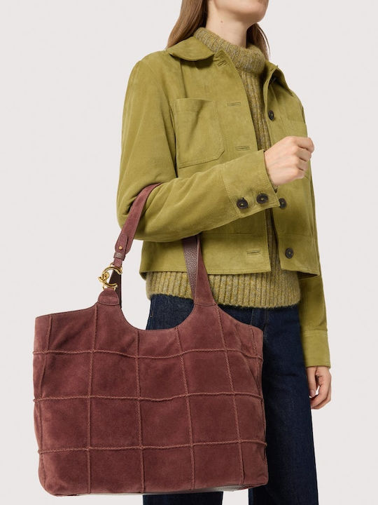 C-Easy Leather Women's Suede Berry Tote Bag