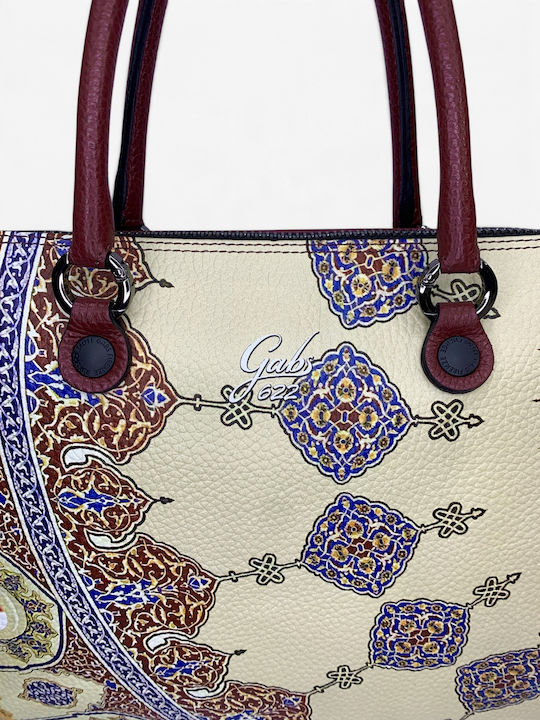 Δερμάτινη Γυναικεία Shopper Τσάντα Πολύχρωμη