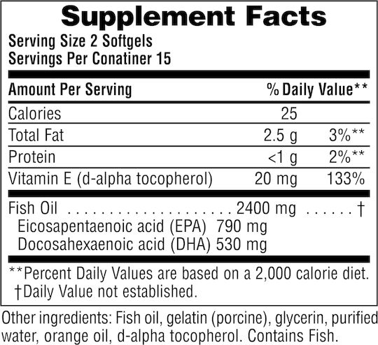 Nature's Plus Omega 3 Maximum Fish Oil 30 softgels