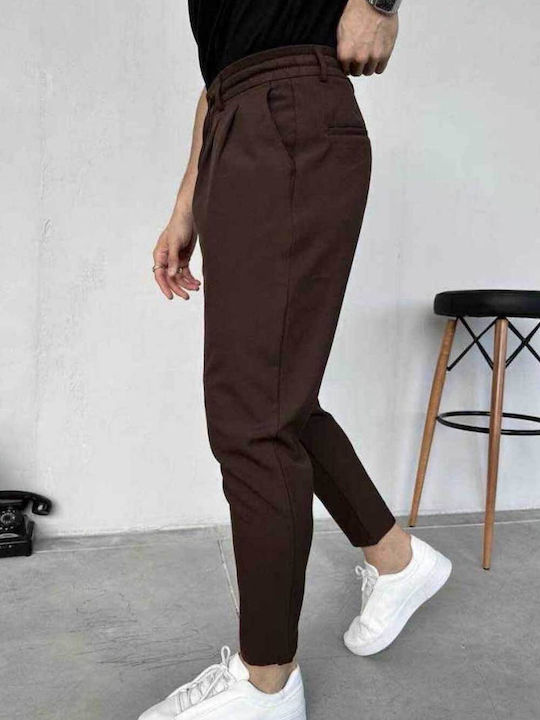 Men's Slim Fit Brown Trousers