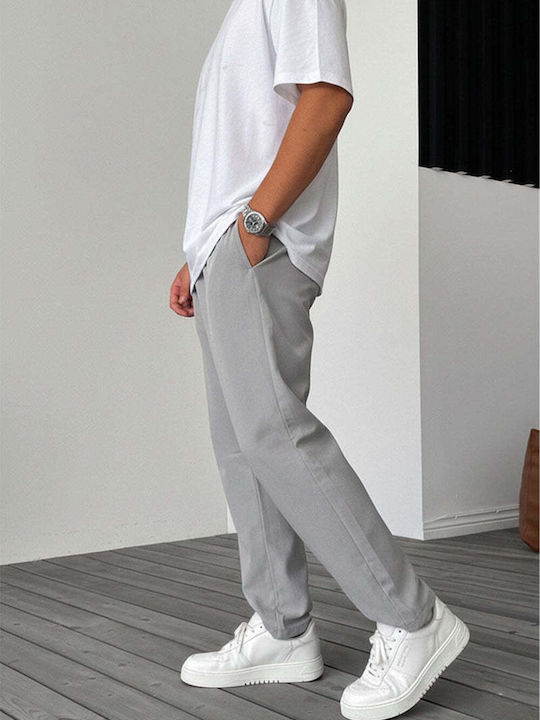 Men's Loose Fit Grey Trousers