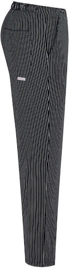 Karlowsky Carlo Chef Black Pants with Elastic Waist