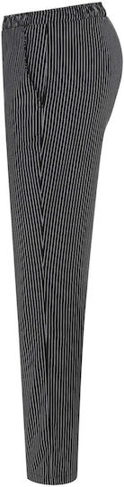 Karlowsky Carlo Chef Black Pants with Elastic Waist