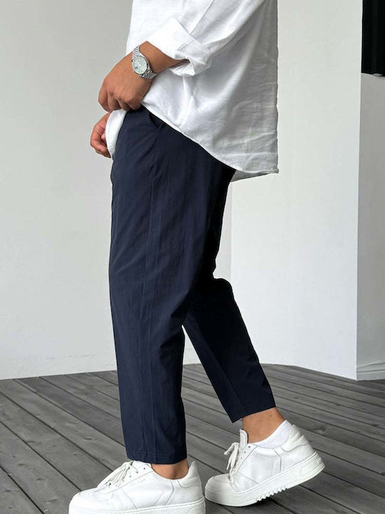 Men's Cargo Trousers Loose Fit Dark Blue