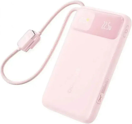 Baseus EnerFill FC11 Външна батерия 10000mAh 22.5W с USB-A и USB-C портове Power Delivery / Quick Charge Розова