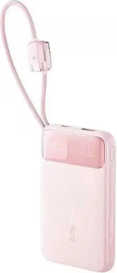 Baseus EnerFill FC11 Външна батерия 10000mAh 22.5W с USB-A и USB-C портове Power Delivery / Quick Charge Розова