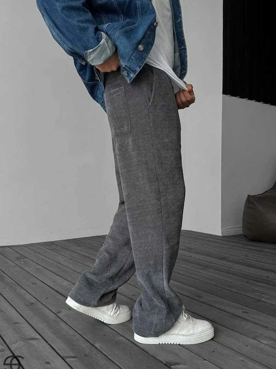 Men's Loose Fit Charcoal Trousers