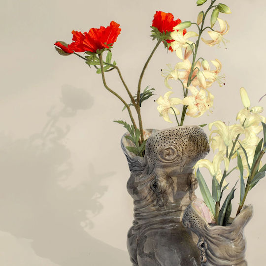Donkey Decorative Grey Vase