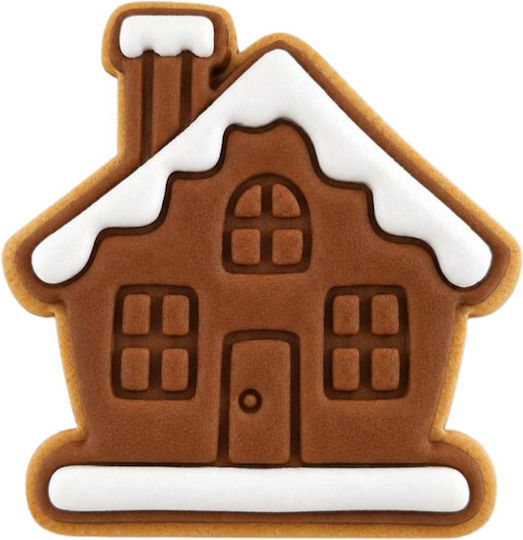 Lebkuchenhaus-Ausstecher mit Stempel 7,5 cm