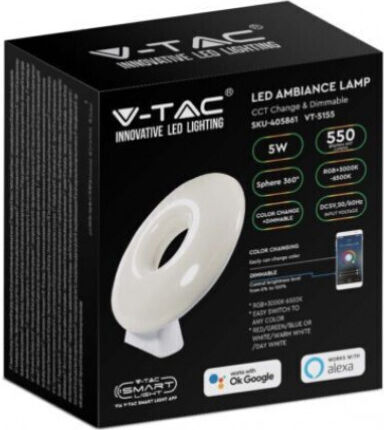 V-TAC Декоративна Лампа Бял