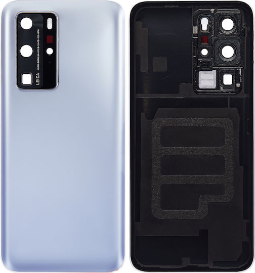 Back Cover Glass Camera Lens Huawei P40 Pro Matte Silver