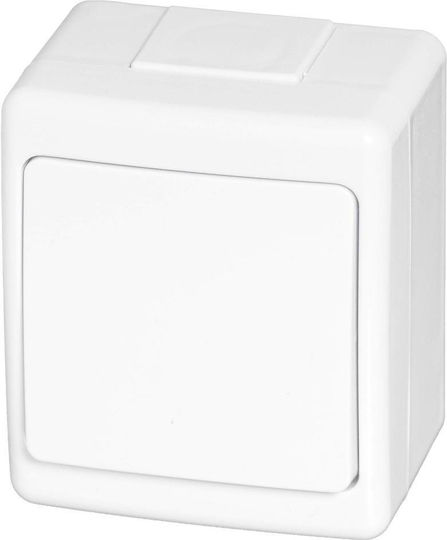 PAWBOL Waterproof Recessed Wall Switch One-Way with Frame White