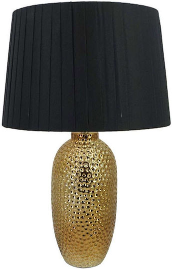 Marhome Ceramic Table Lamp with Black Shade and Bronze Base Marhome Ceramic Table Lamp with Black Shade and Bronze Base