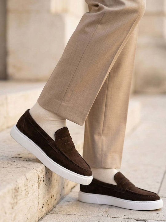 Brown Suede Men's Loafers