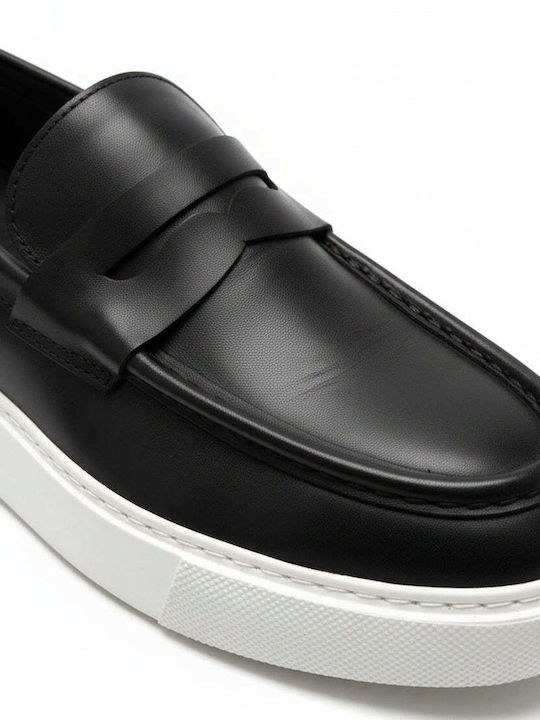 Leather Men's Loafers in Black