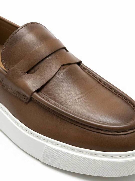Leather Men's Loafers in Brown