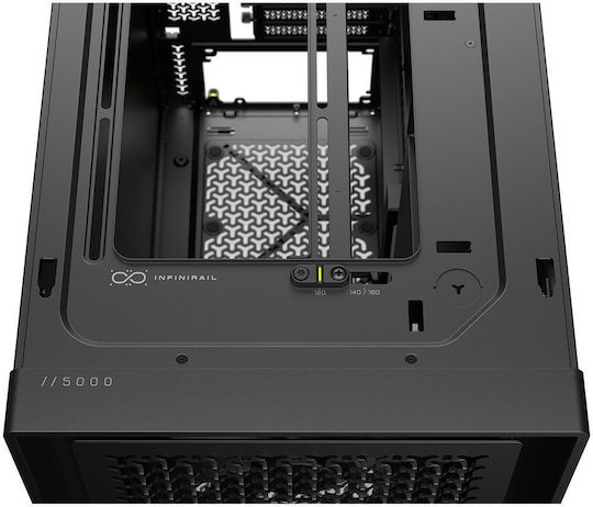 5000D Gaming Midi Tower Computer Case with Side Window Black