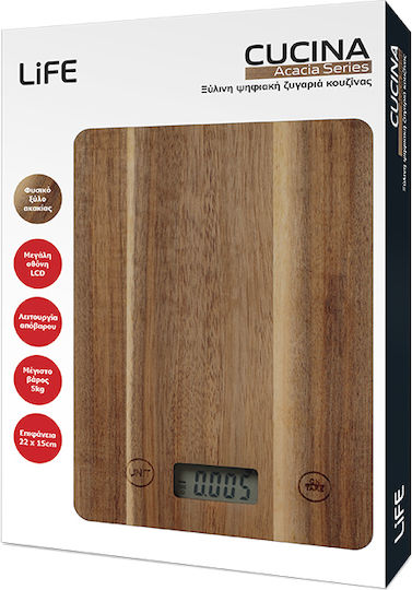 Life Digital Kitchen Scale Up to 5kg Black