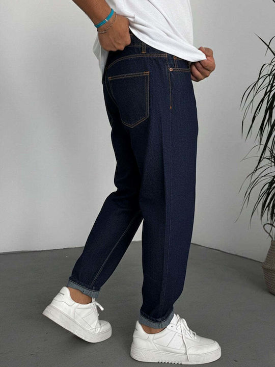 Мъжки дънков панталон Loose Fit Deep Blue