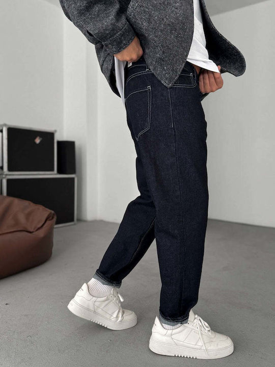 Мъжки дънки Loose Fit Тъмносини