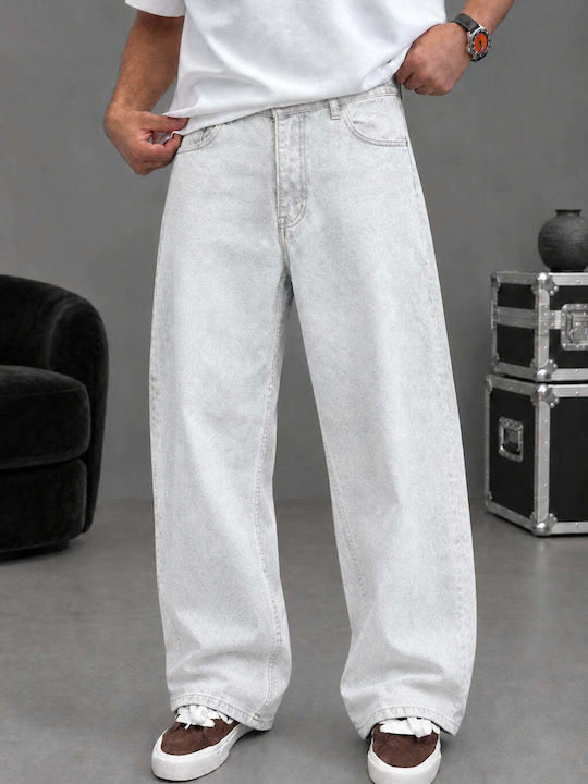 Мъжки Дънки С Loose Baggy Кройка Сив