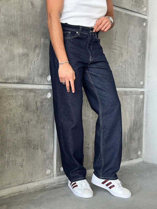 Мъжки Дънков Панталон Regular Straight Fit Тъмносин