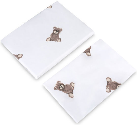 Sensillo Baby-Bettwäsche-Set mit Kissenbezug Teddy Beige 100 x 135 cm