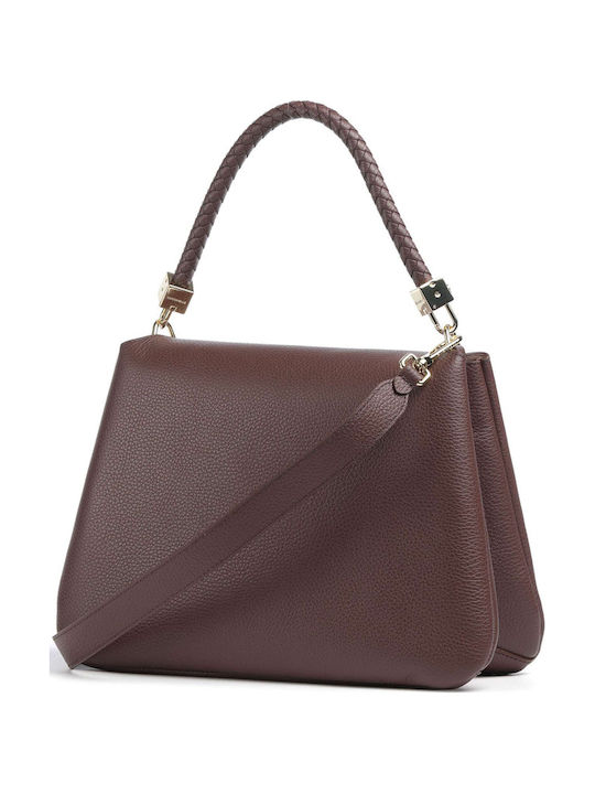 Tiggy Leather Women's Shoulder Bag Burgundy