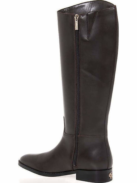 Guess Braune Damen-Lederreitstiefel