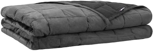 vidaXL Fleece Double Blanket 200x225cm Anthracite