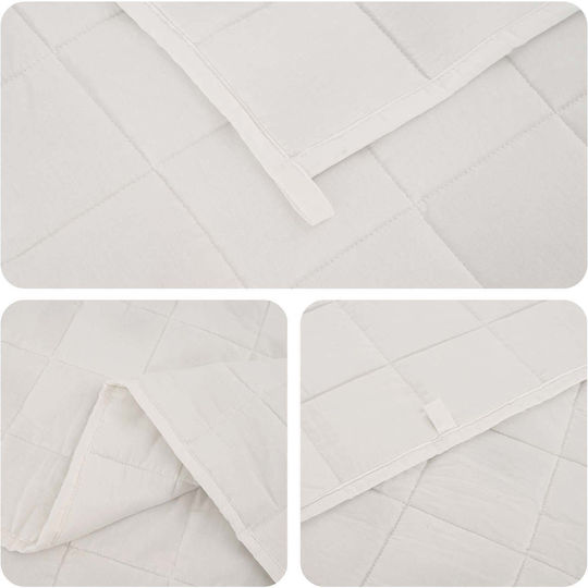vidaXL Double 200x200cm White Blanket