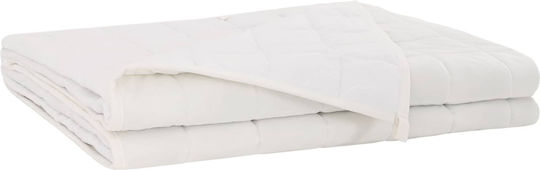 vidaXL Fleece Double Blanket 200x225cm White