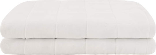 vidaXL Fleece Double Blanket 200x225cm White