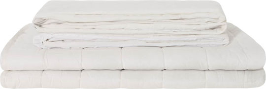 vidaXL Double Blanket 200x225cm White