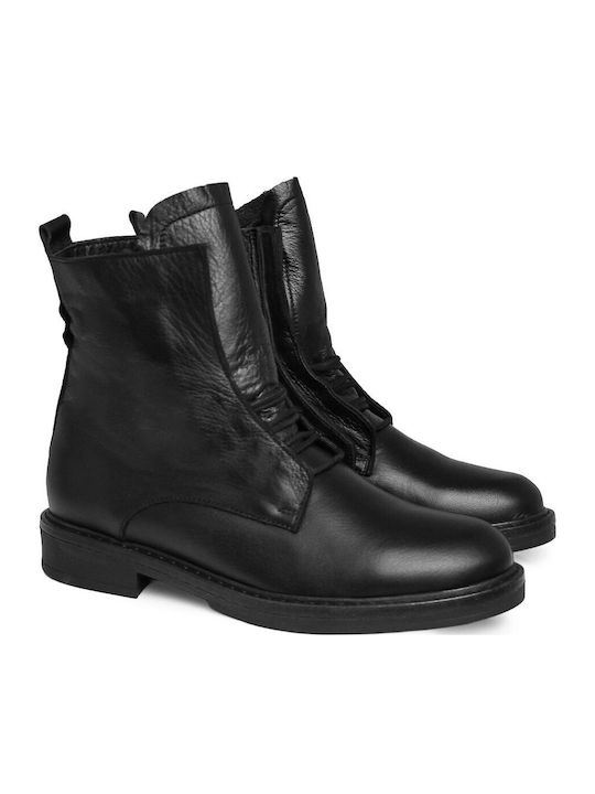 Leather Women's Ankle Boots Black
