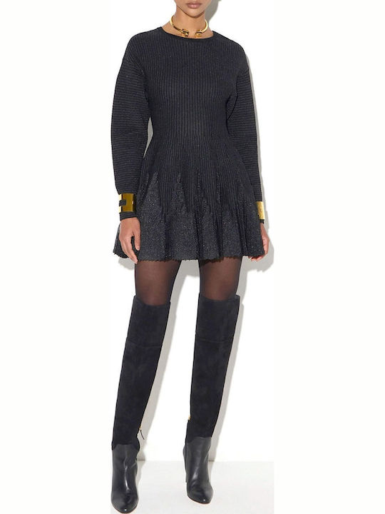 Mini Knitted Black Dress