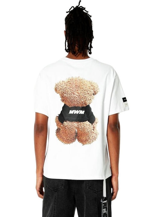 Mod Wave Movement Teddy Print T-shirt White