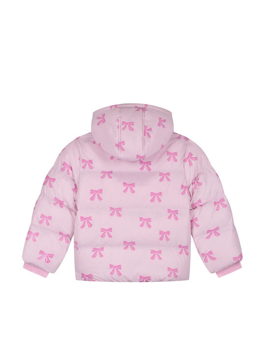 Kinder Casual-Kurzjacke mit Futter & Kapuze Rosa