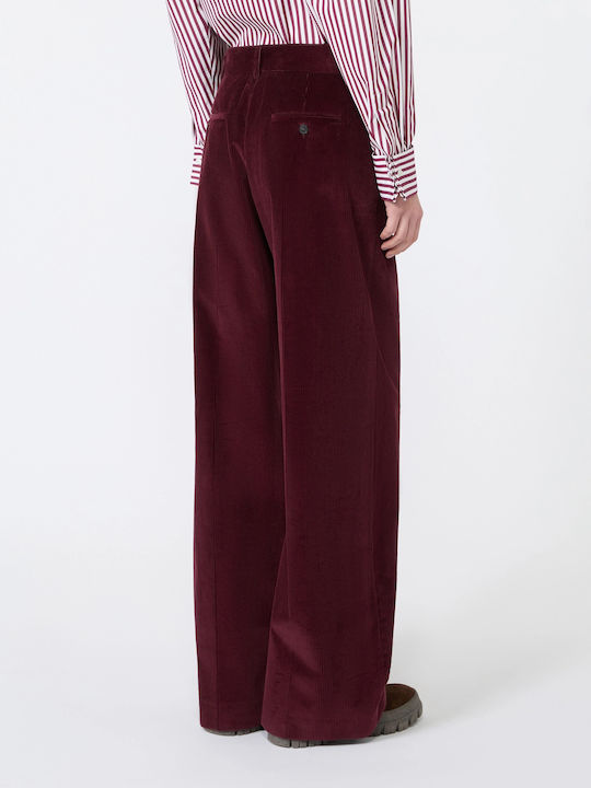 Damen-Samthose Bordeaux