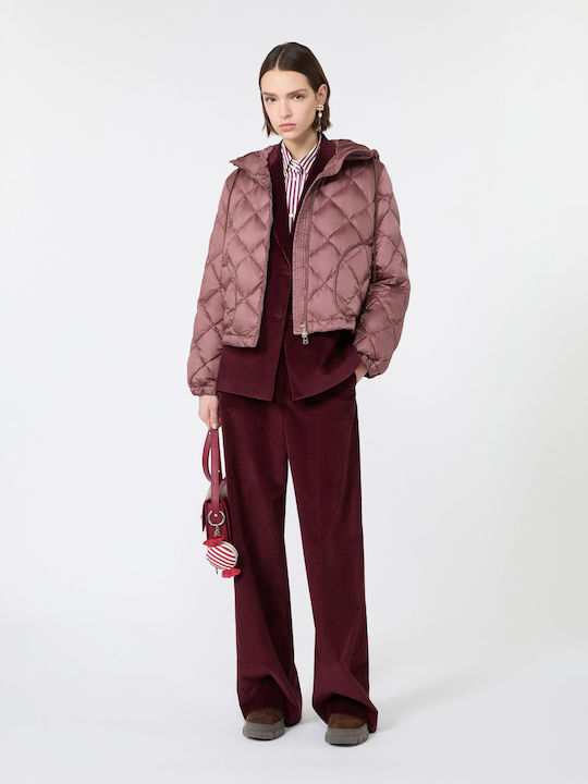 Damen-Samthose Bordeaux