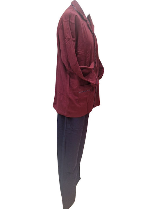 Nikiforos Winter Men's Pyjama Burgundy