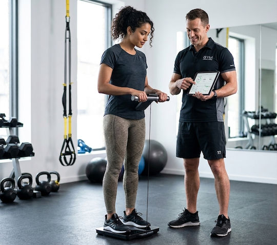 Smarte Waage 180 kg mit Körperfettmessung & Bluetooth Weiß FI2419LB1