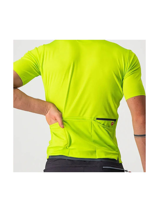 Castelli Unlimited Allroad Мъжка Късорукавна Колоездачна Фланелка Жълта
