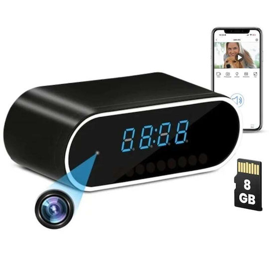 Κρυφή Κάμερα Ip07 WiFi Ρολόι 1080p με Υποδοχή για Κάρτα Μνήμης