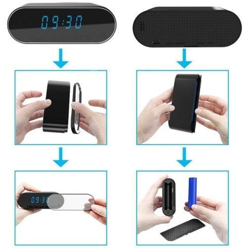 Ip07 WiFi Hidden Camera Clock 1080p with Memory Card Slot