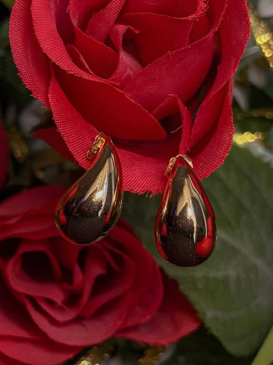 Lysea Women's Teardrop Earrings 18mm 925 Silver Gold Plated
