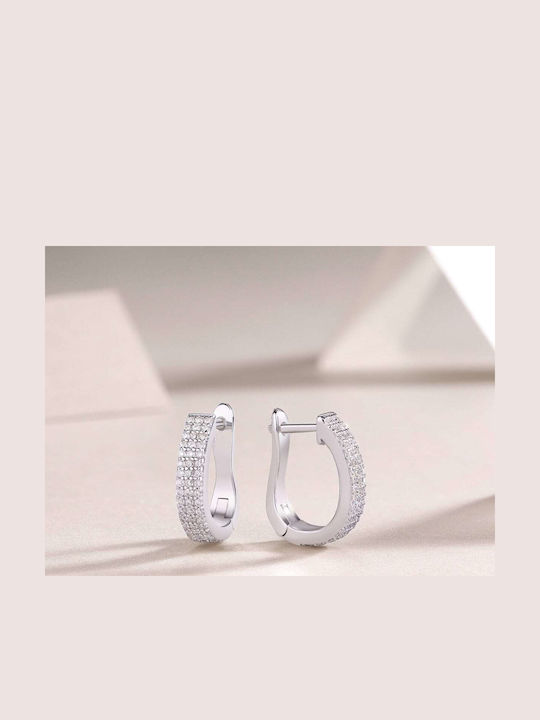 Lysea Women's Aureline Earrings 925 Silver Silver Moissanite