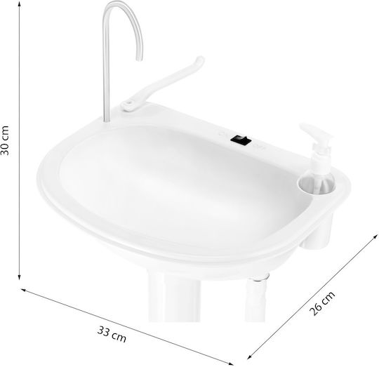 Nils Tragbares Waschbecken für Camping, Grau, 20 l
